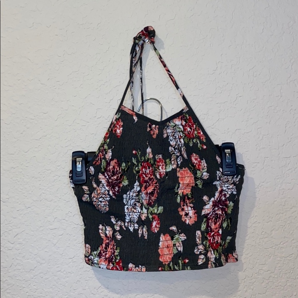 Floral halter top